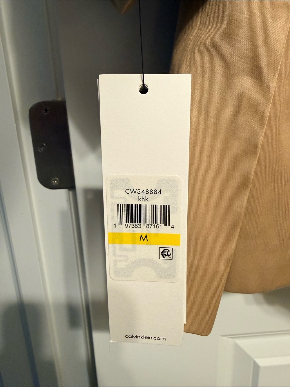 Calvin Klein Hooded Khaki Trench Coat - Picture 3 of 4